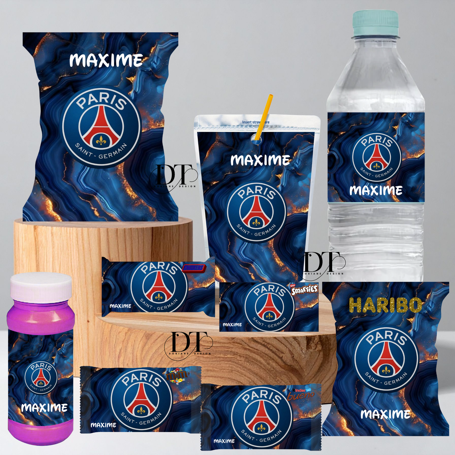 Emballages personnalisés bonbons et chocolats PSG paris saint germain