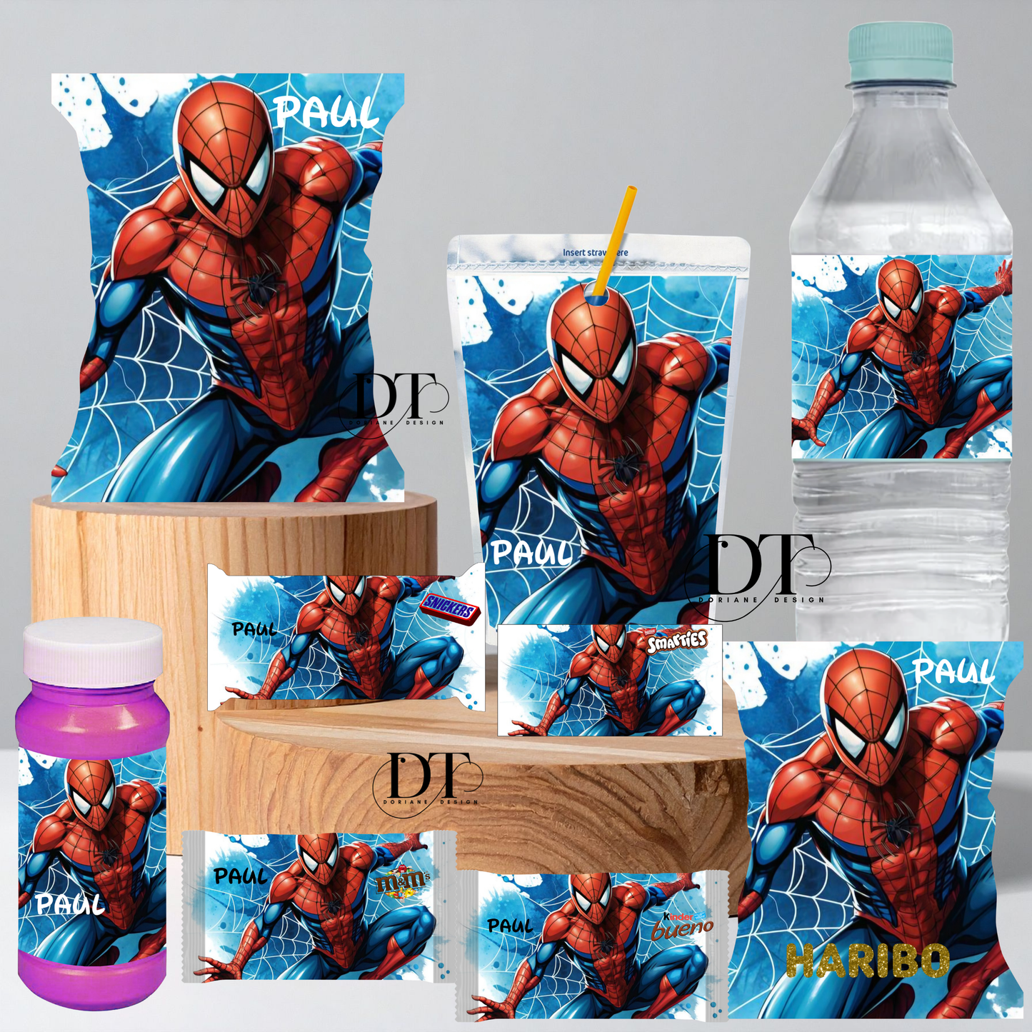 Emballages personnalisés bonbons et chocolats Spider Man