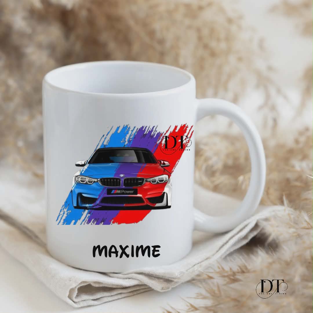 Mug personnalisé BMW , mug voiture