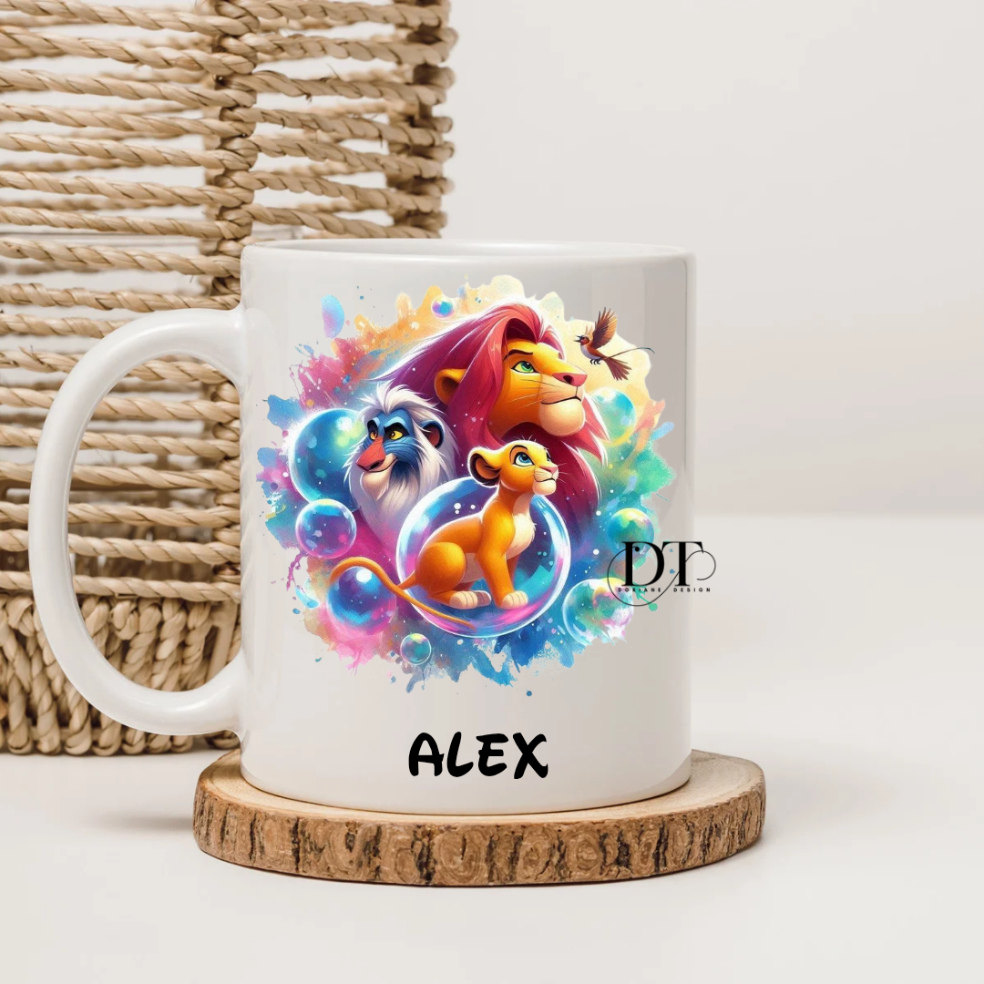 Mug personnalisé Roi lion coloré