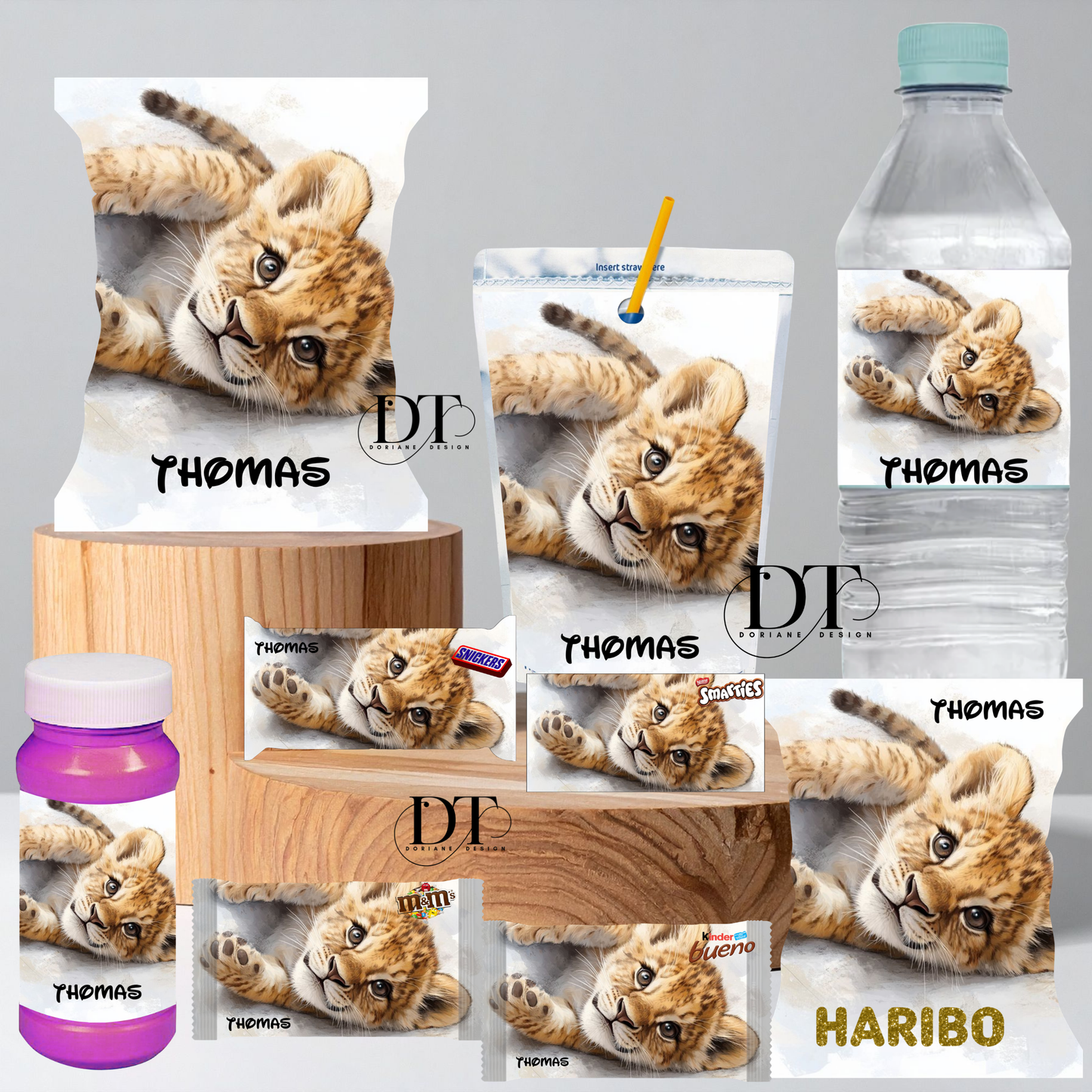 Emballages personnalisés bonbons et chocolats Tigre