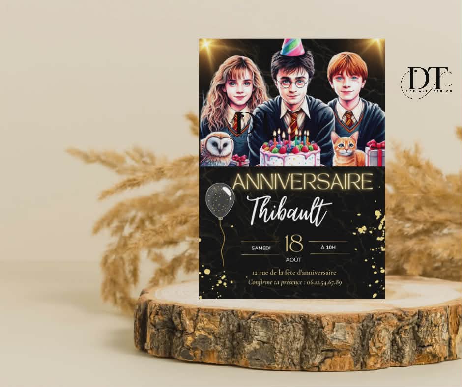 Invitation anniversaire Harry Potter