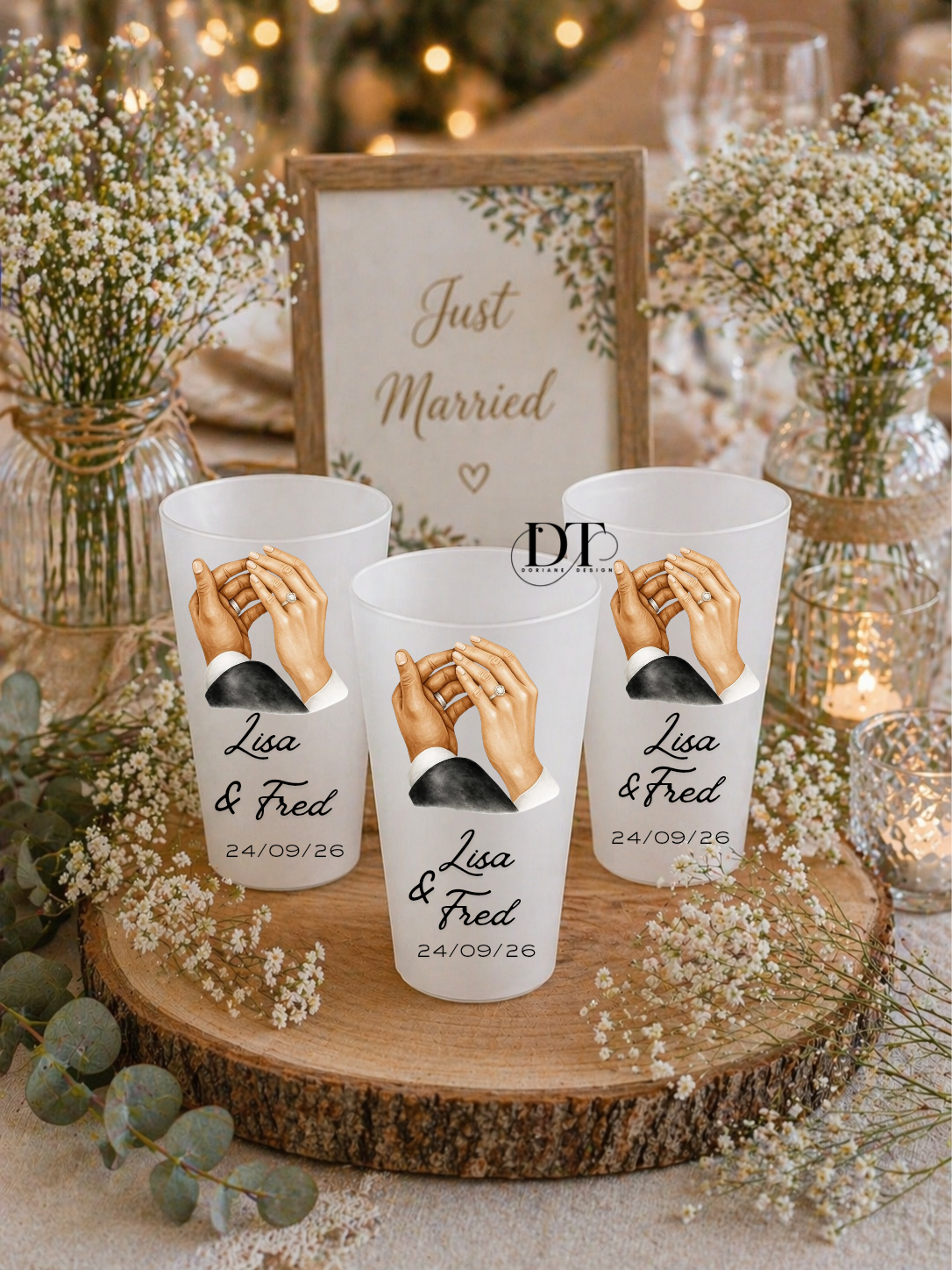 Gobelet ecocup personnalisé gobelet mariage personnalisable gobelet cadeau invité mariage , baptême anniversaire