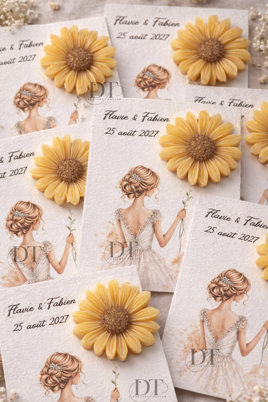 Carte cadeau invités personnalisable carte avec fondant parfumé