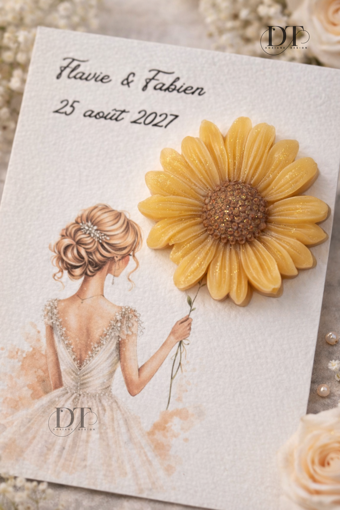Carte cadeau invités personnalisable carte avec fondant parfumé
