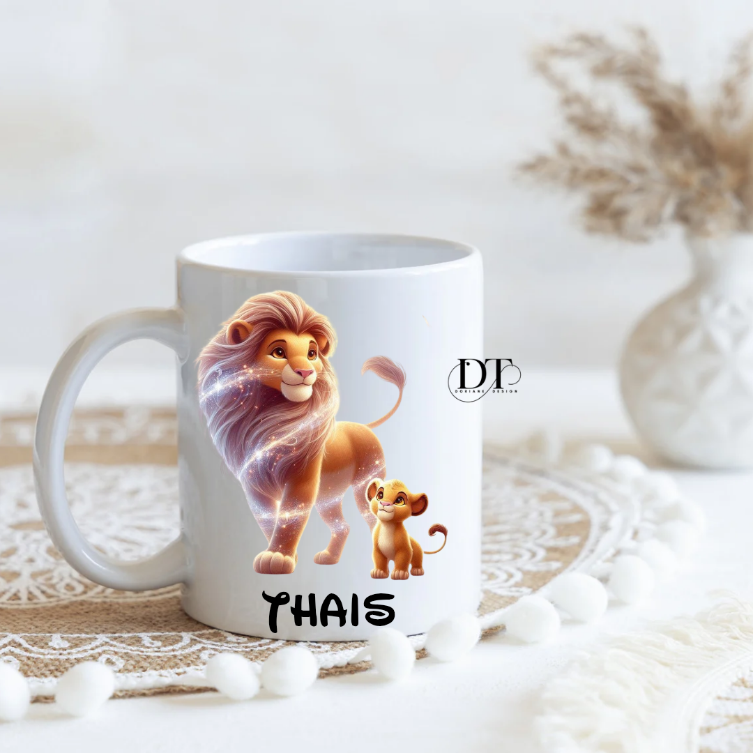 Mug personnalisé Simba Mufasa Roi lion