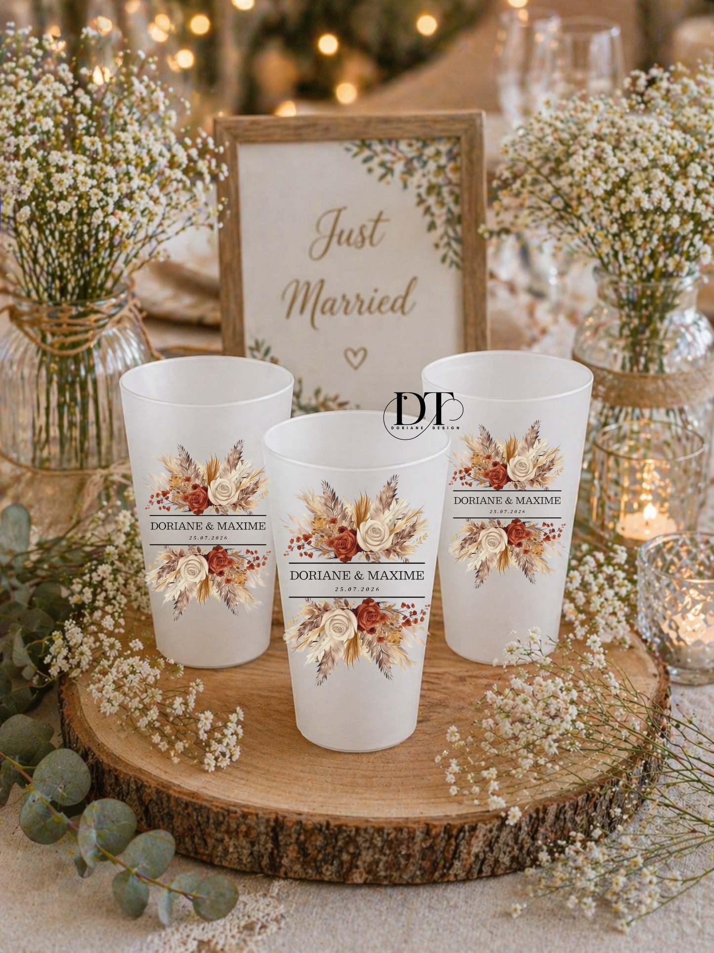 Gobelet ecocup personnalisé gobelet mariage personnalisable gobelet cadeau invité mariage , baptême anniversaire
