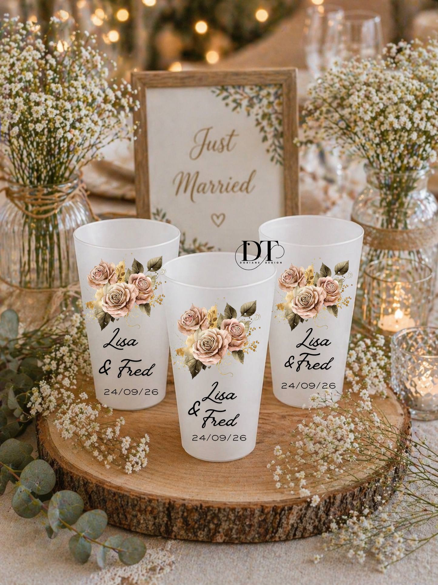 Gobelet ecocup personnalisé gobelet mariage personnalisable gobelet cadeau invité mariage , baptême anniversaire