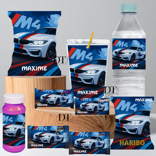 Emballages personnalisés bonbons et chocolats voiture BMW M4
