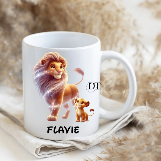 Mug personnalisé Simba Mufasa Roi lion