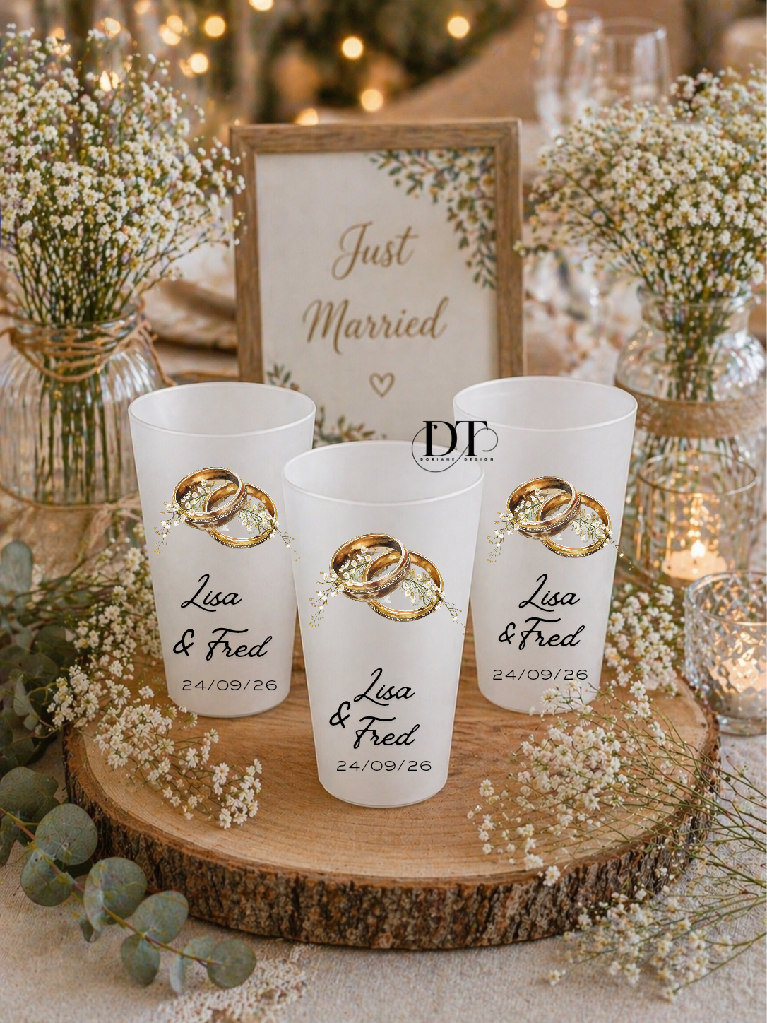 Gobelet ecocup personnalisé gobelet mariage personnalisable gobelet cadeau invité mariage , baptême anniversaire