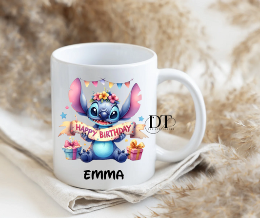 Mug personnalisé Anniversaire Stitch
