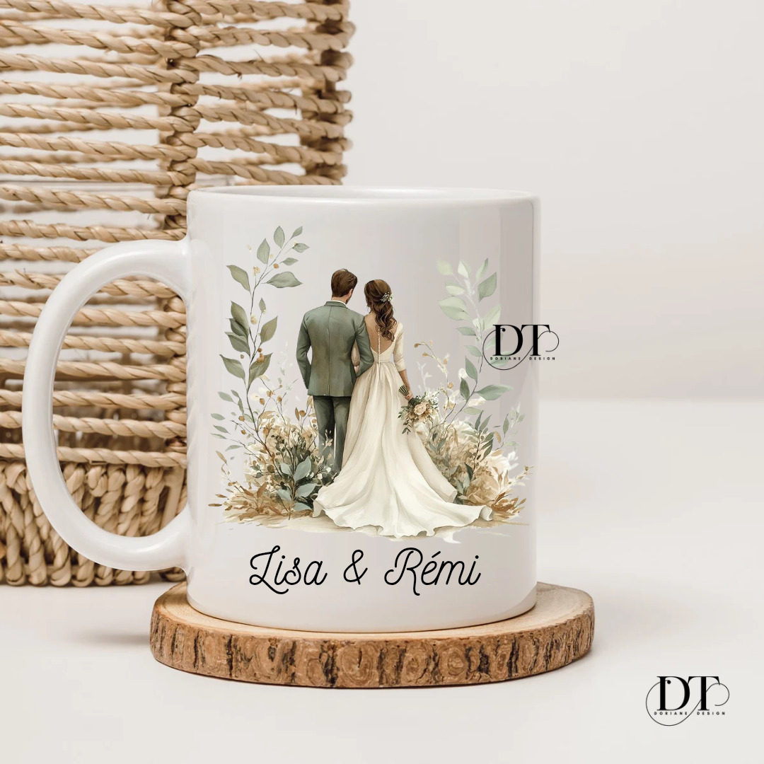 Mug mariage couple mariés