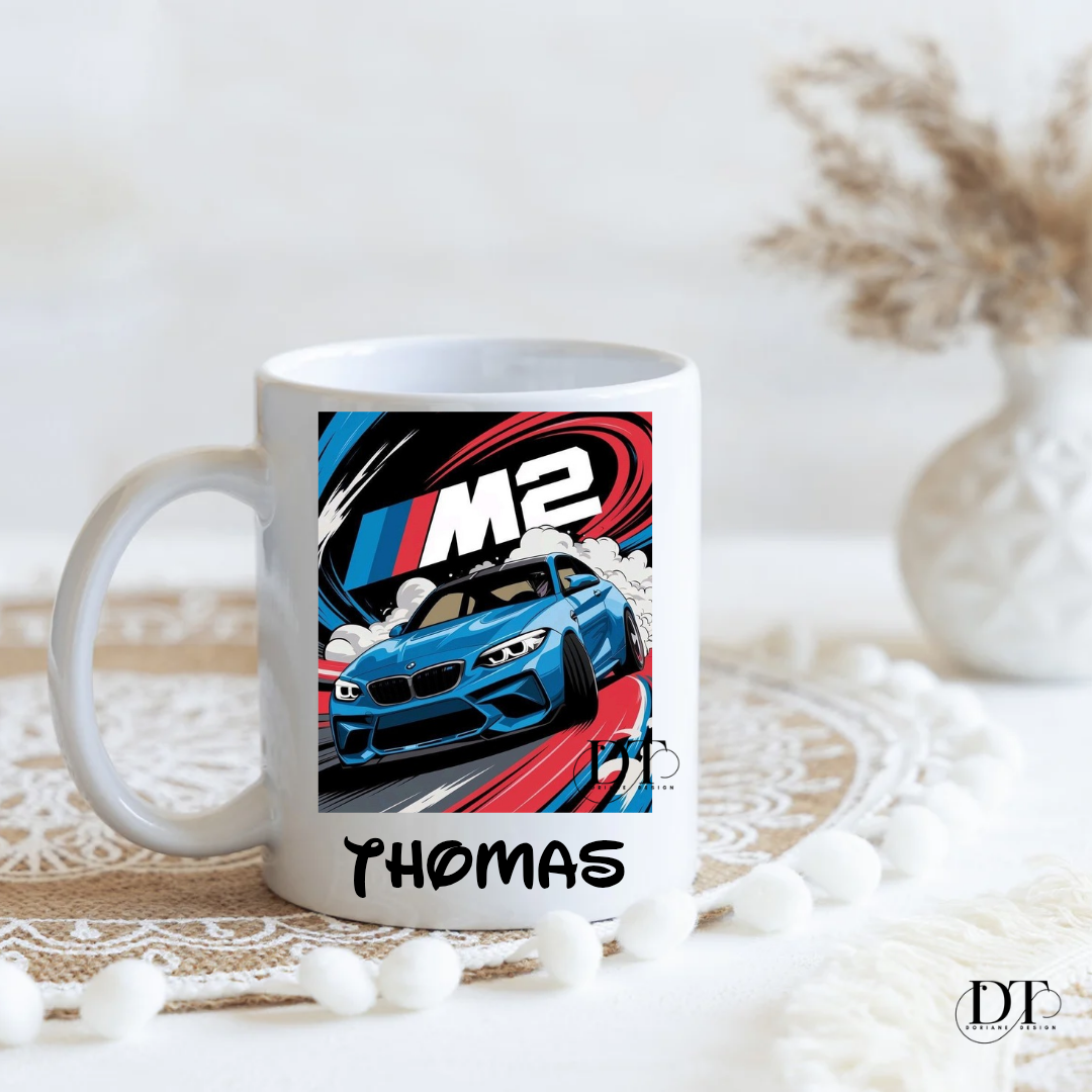 Mug personnalisé BMW , mug voiture M2