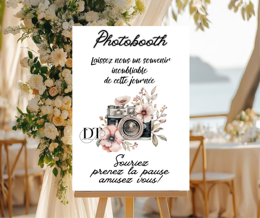 Plaque mariage personnalisé photobooth panneau mariage photo