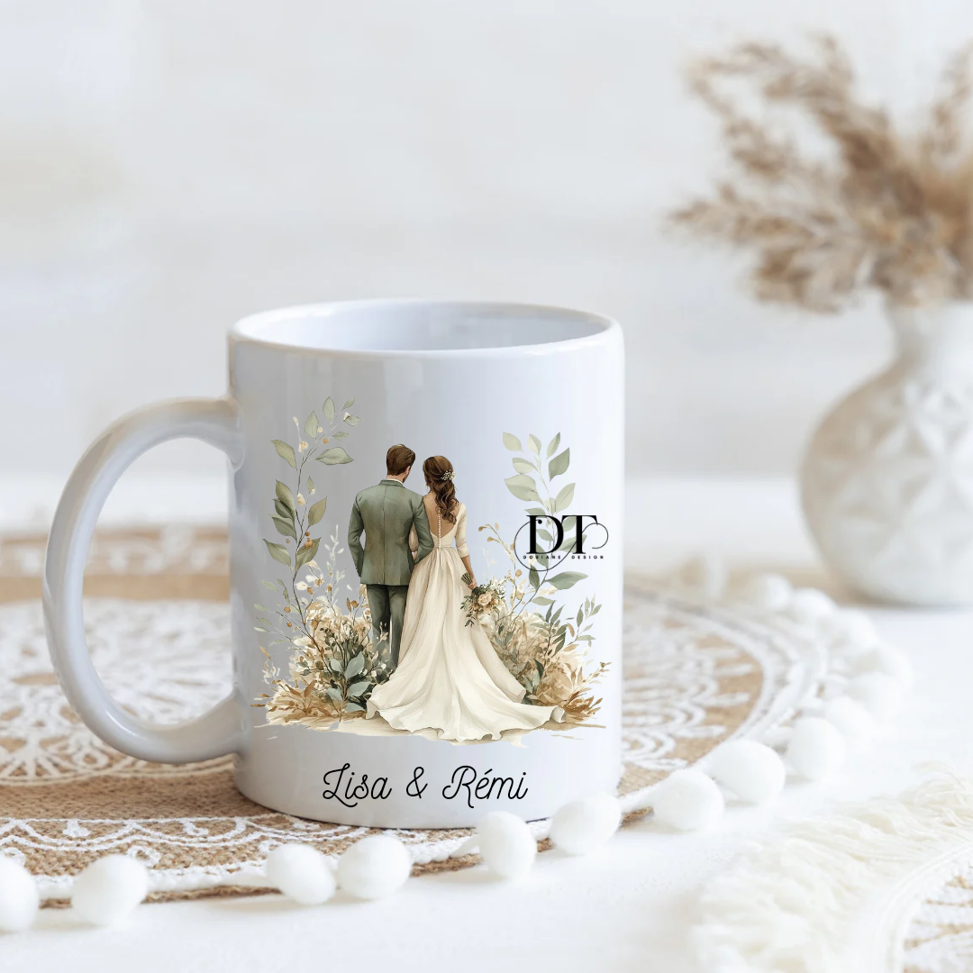 Mug mariage couple mariés