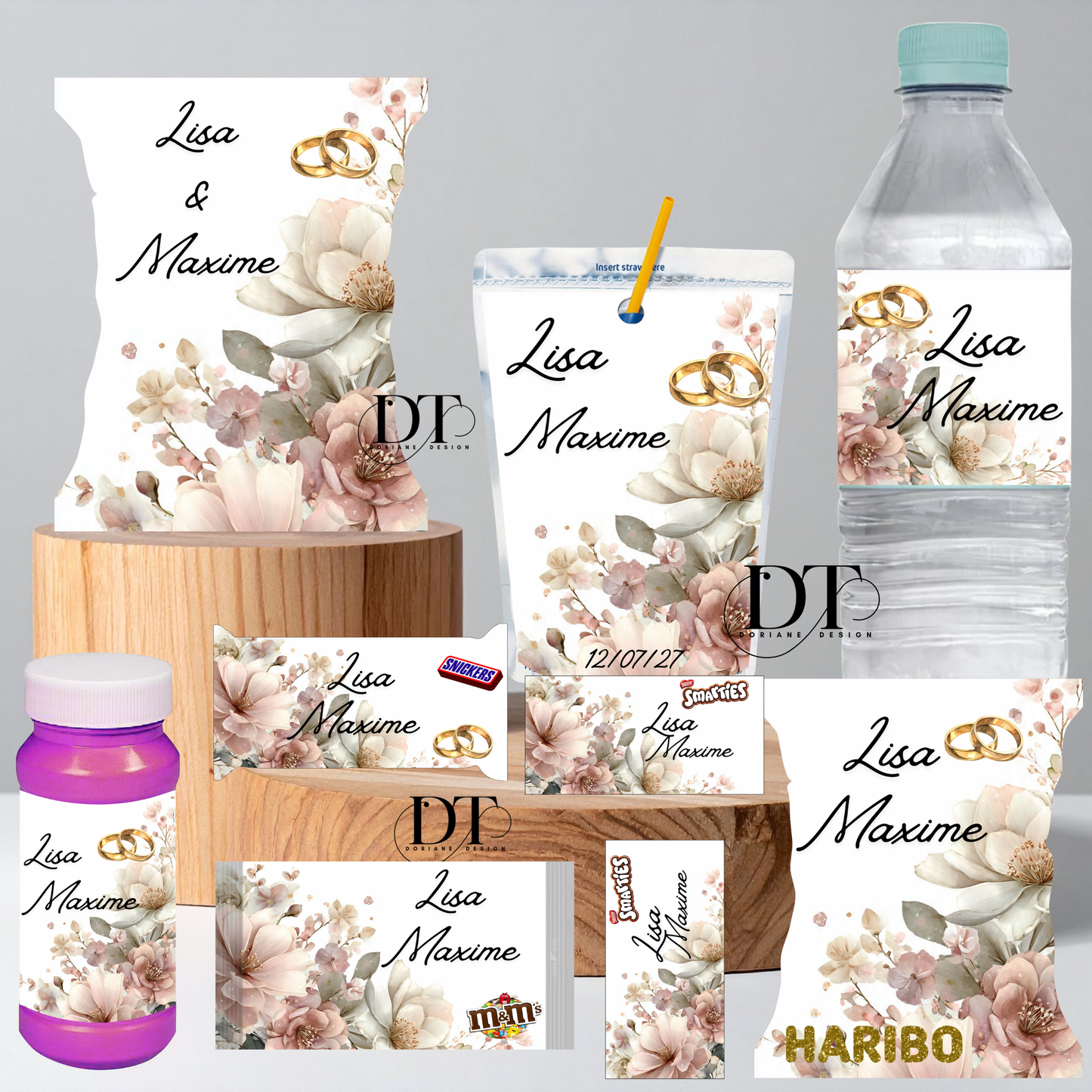 Emballages mariage Bonbons et chocolats décoration mariage floral