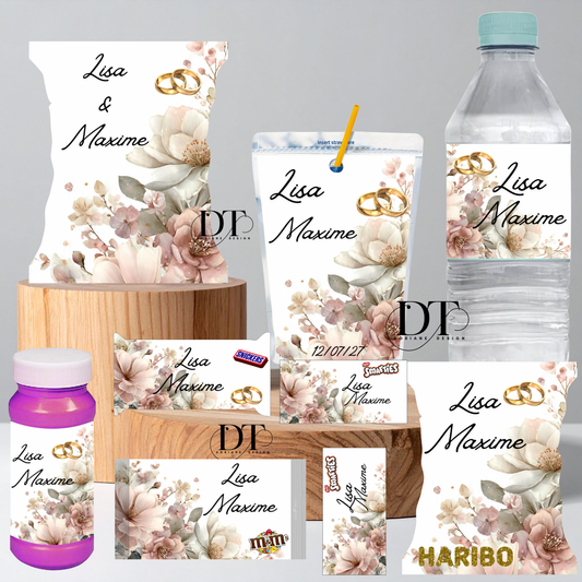 Emballages mariage Bonbons et chocolats décoration mariage floral