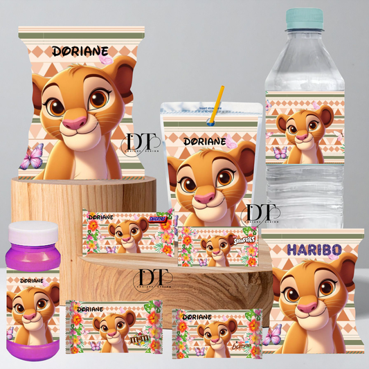 Emballages personnalisés bonbons et chocolats Nala Roi lion (Copie)