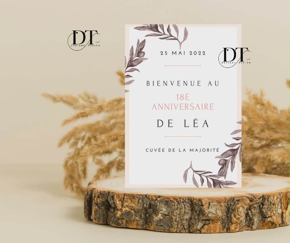 Invitation anniversaire 18 ans cuvée de la majorité