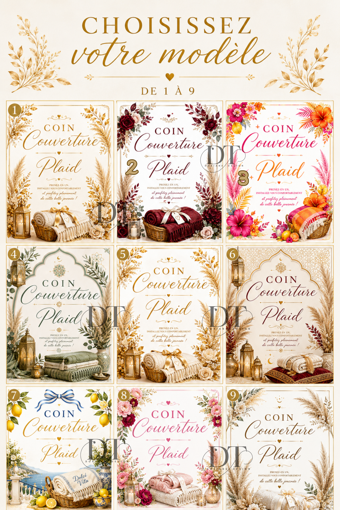 Panneau coin plaid / couvertures affiche personnalisée plaid mariage , anniversaire,  baptême