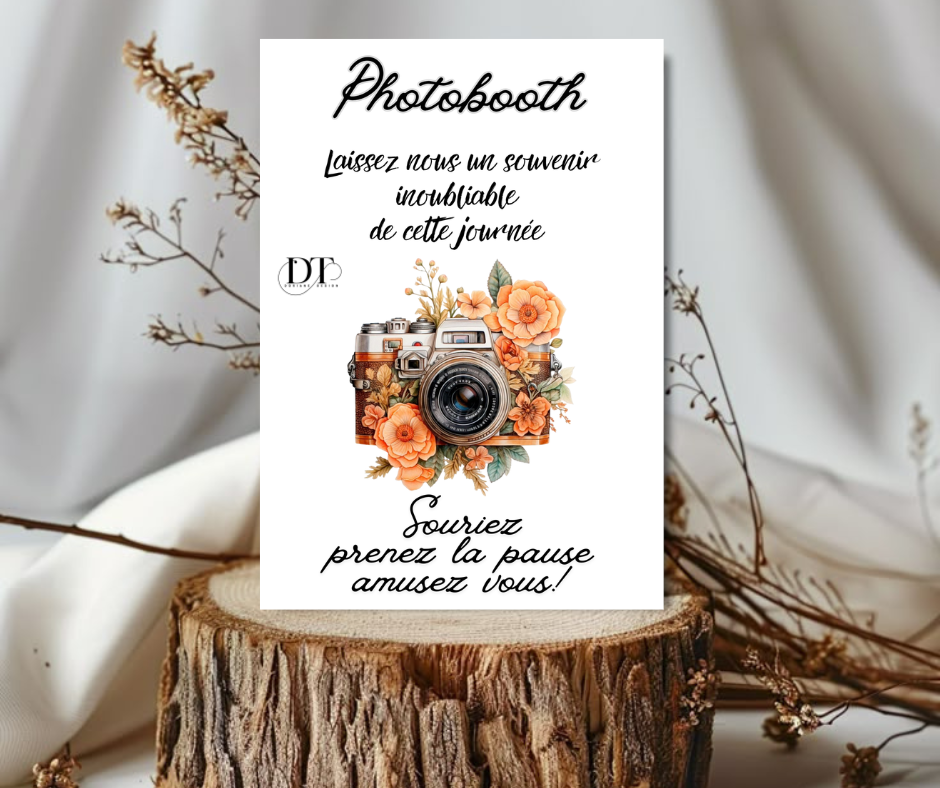 Panneau mariage Photobooth,  affiche Photobooth, prenez la pause