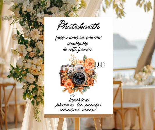 Panneau mariage Photobooth,  affiche Photobooth, prenez la pause