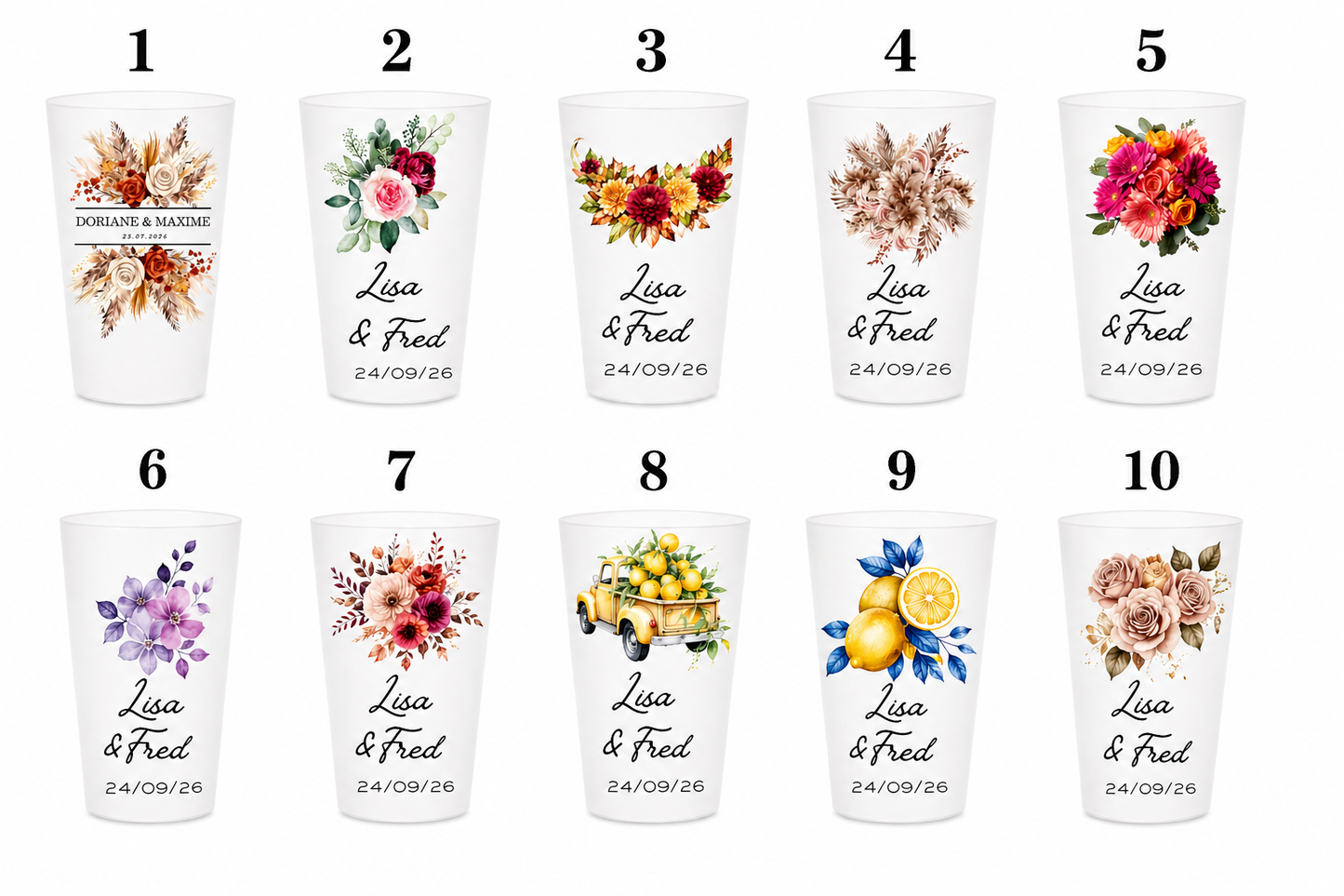 Gobelet ecocup personnalisé gobelet mariage personnalisable gobelet cadeau invité mariage , baptême anniversaire