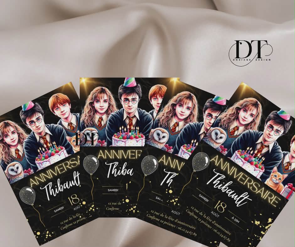 Invitation anniversaire Harry Potter